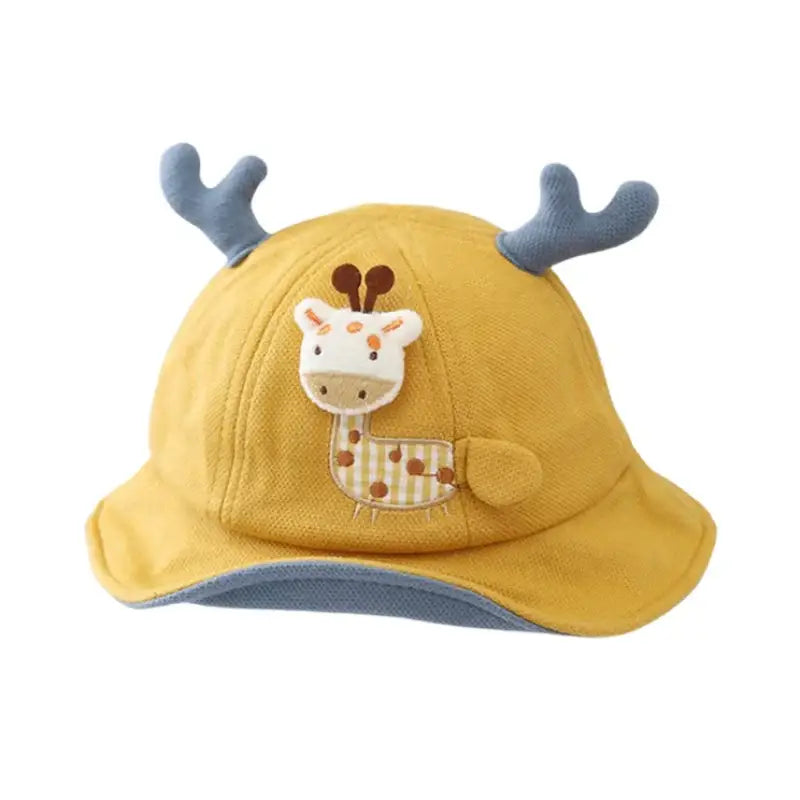 Chapeau bob bébé girafe jaune