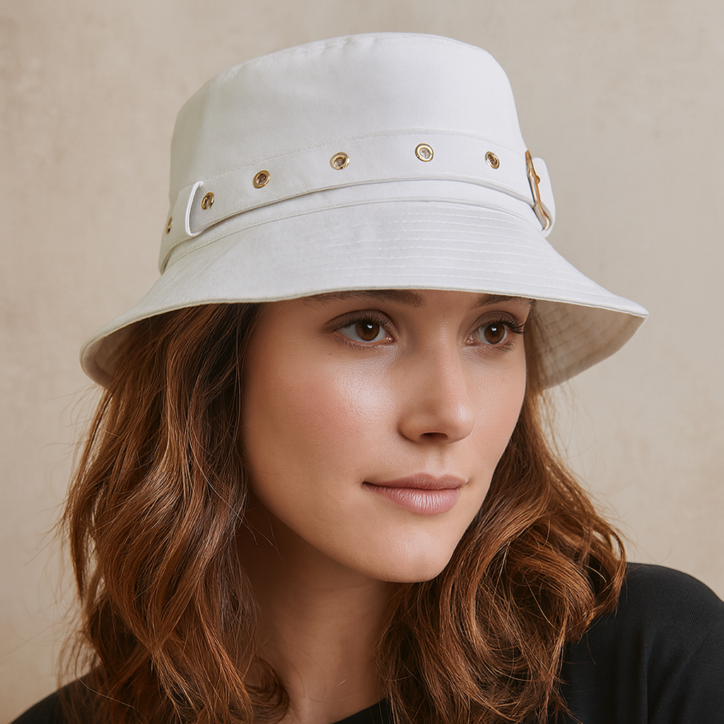 Chapeau bob blanc femme