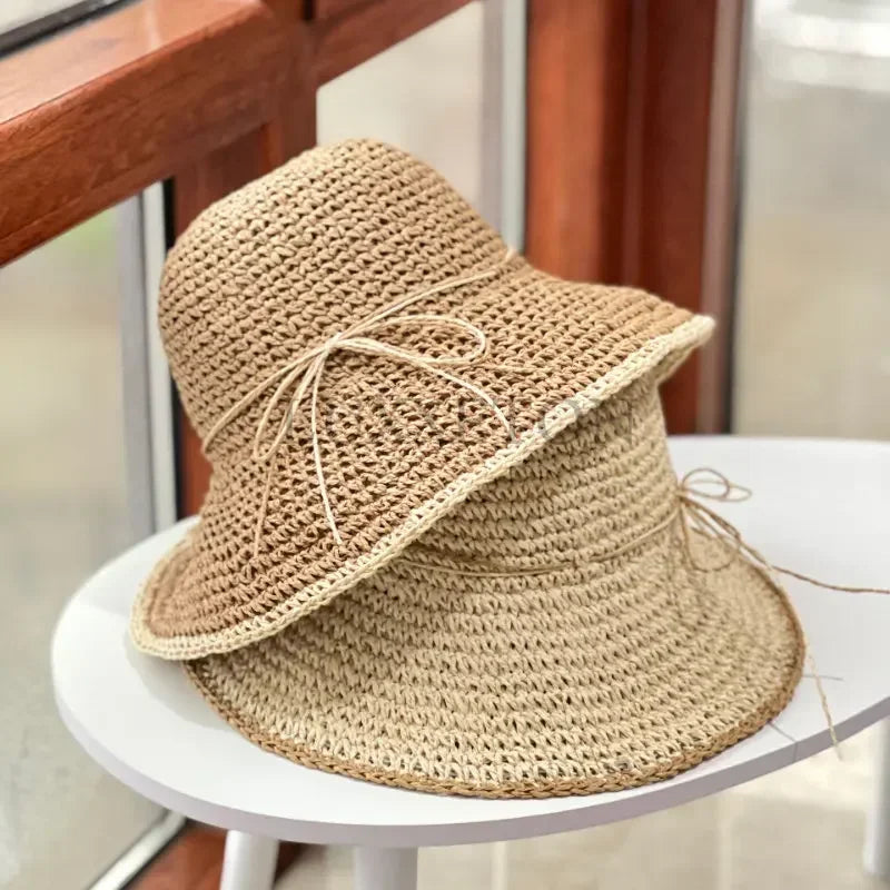 Bob chapeau crochet en paille