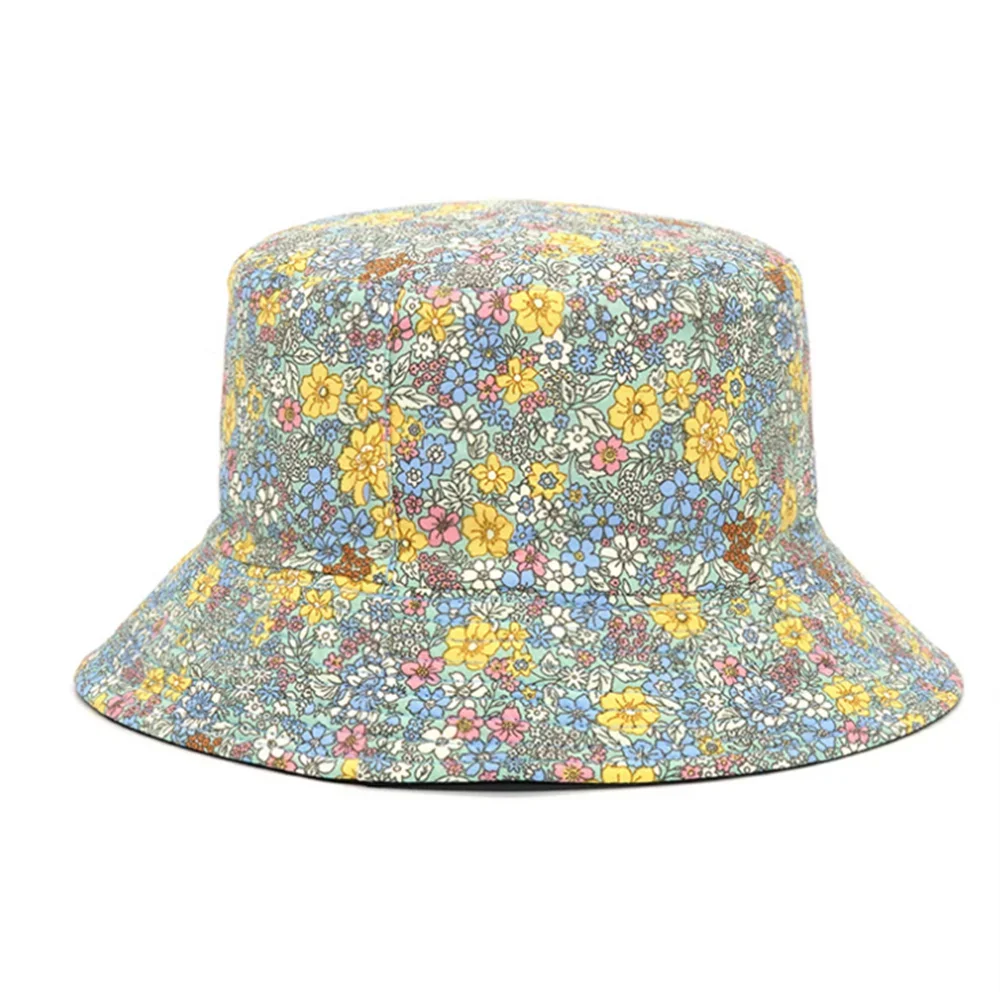 Bob chapeau fleur réversible vert