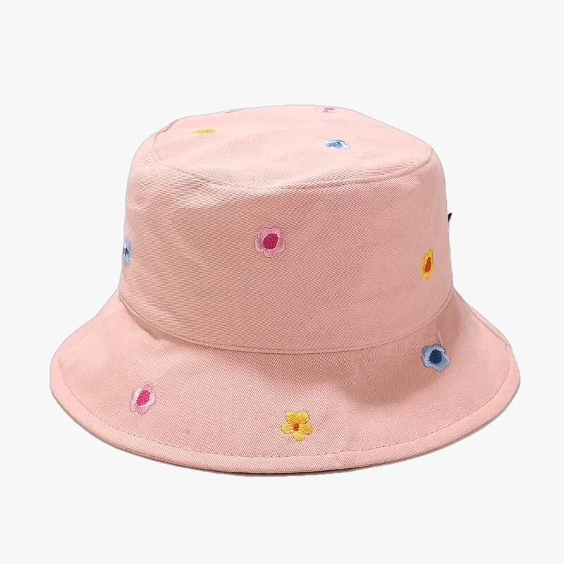 Bob chapeau fleur rose