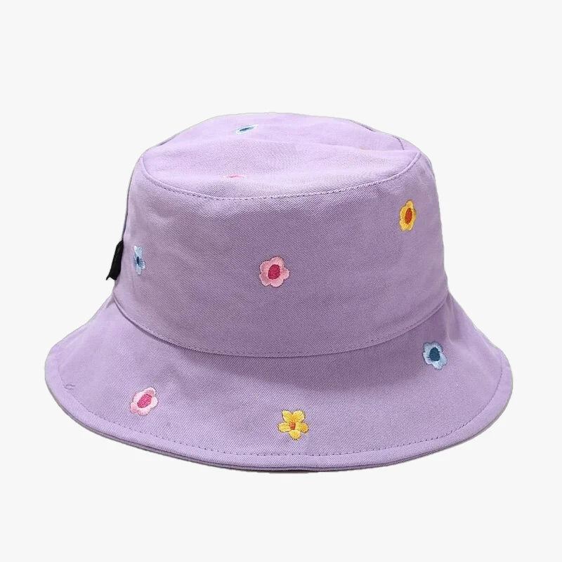 Bob chapeau fleur violet