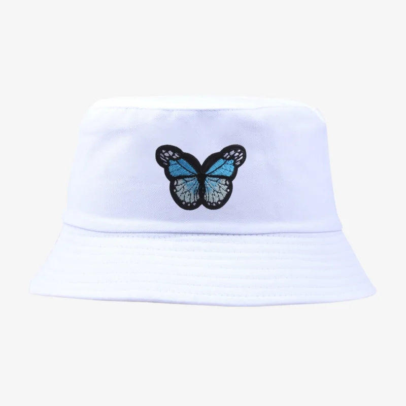 Bob chapeau papillon blanc