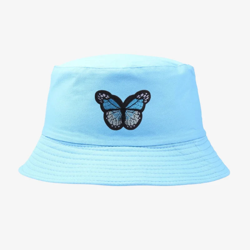 Bob chapeau papillon bleu ciel