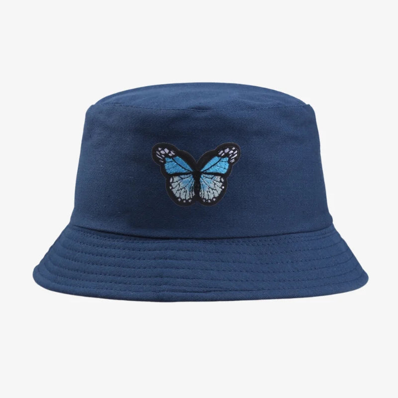 Bob chapeau papillon bleu foncé