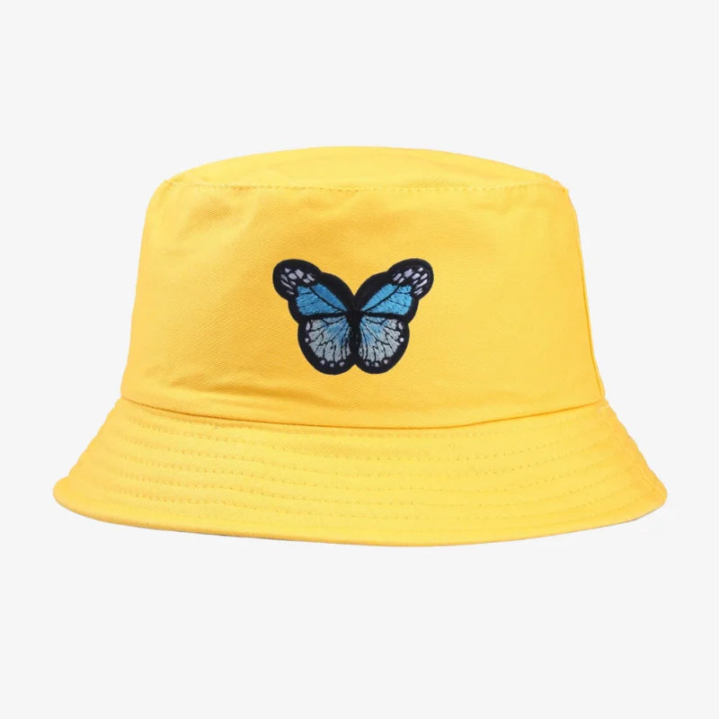 Bob chapeau papillon jaune