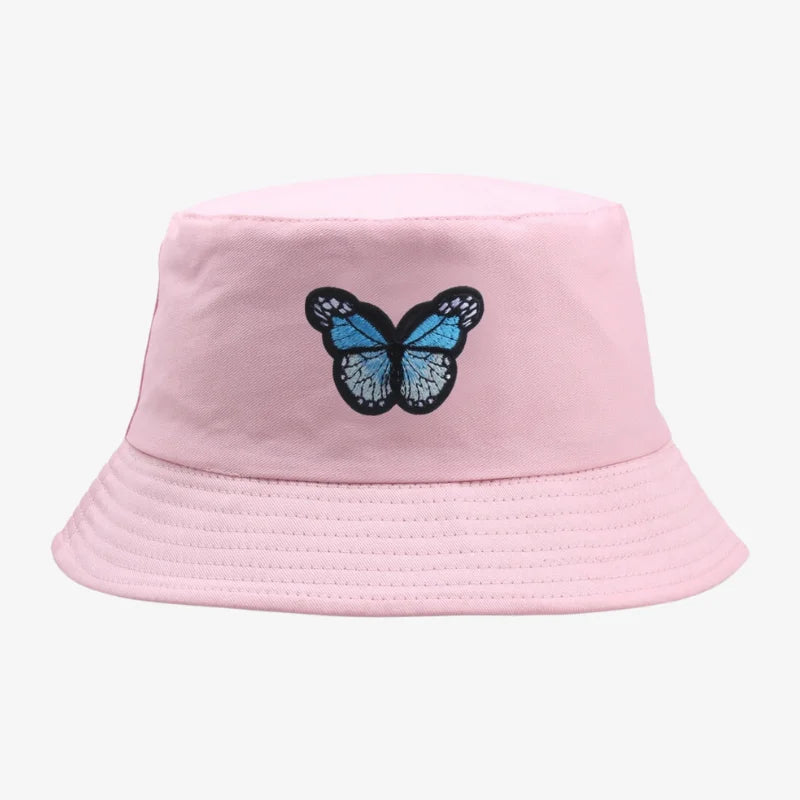 Bob chapeau papillon rose