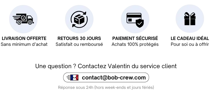 Icônes de commerce électronique et informations de contact.