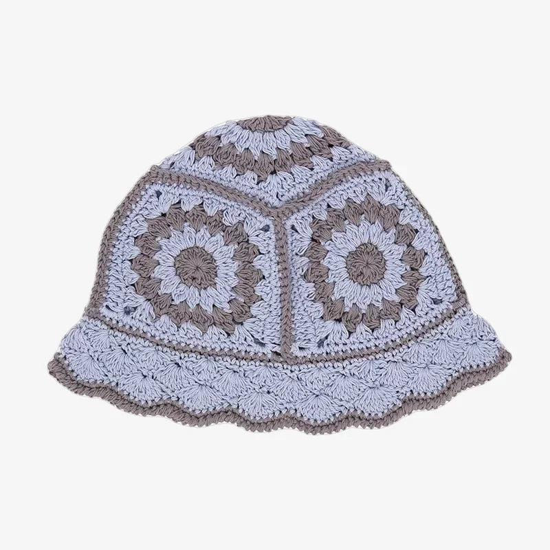 Bob crochet fleur bleu ciel