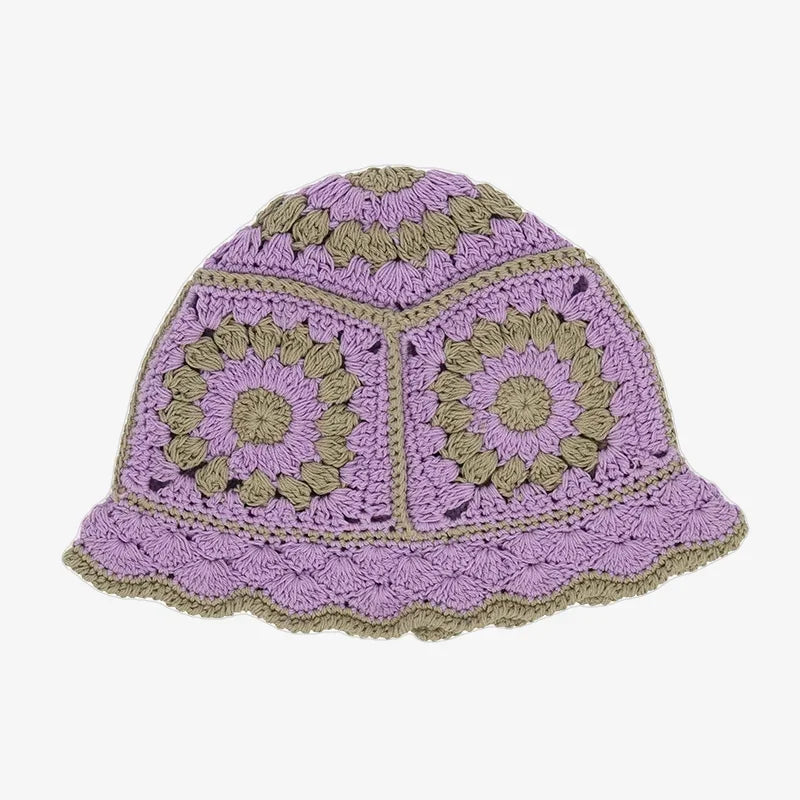 Bob crochet fleur violet