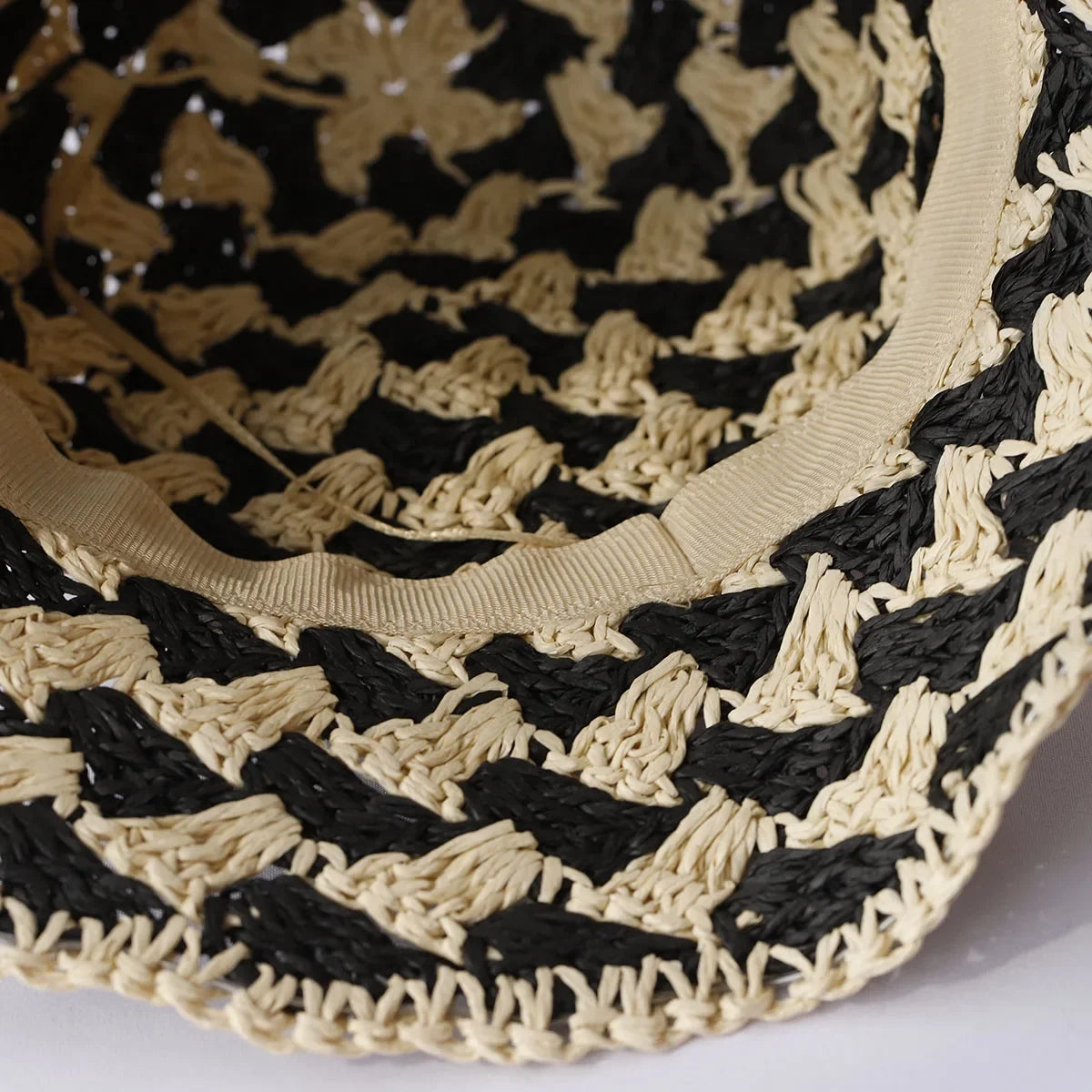 Bob crochet paille bicolore