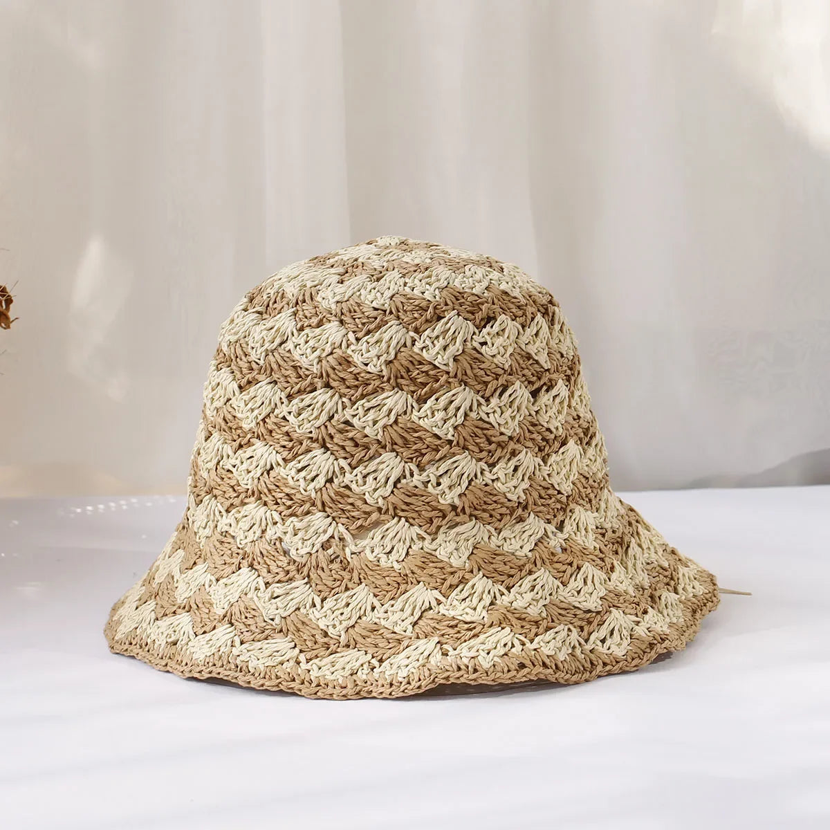 Bob crochet paille bicolore