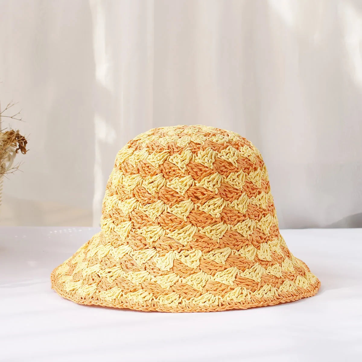 Bob crochet paille bicolore