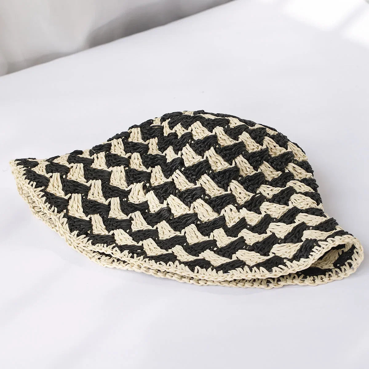 Bob crochet paille bicolore