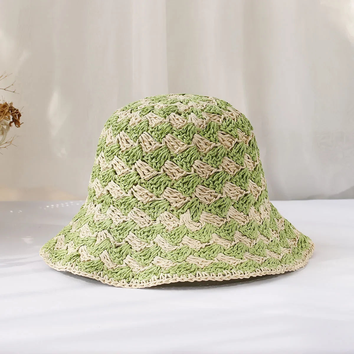 Bob crochet paille bicolore