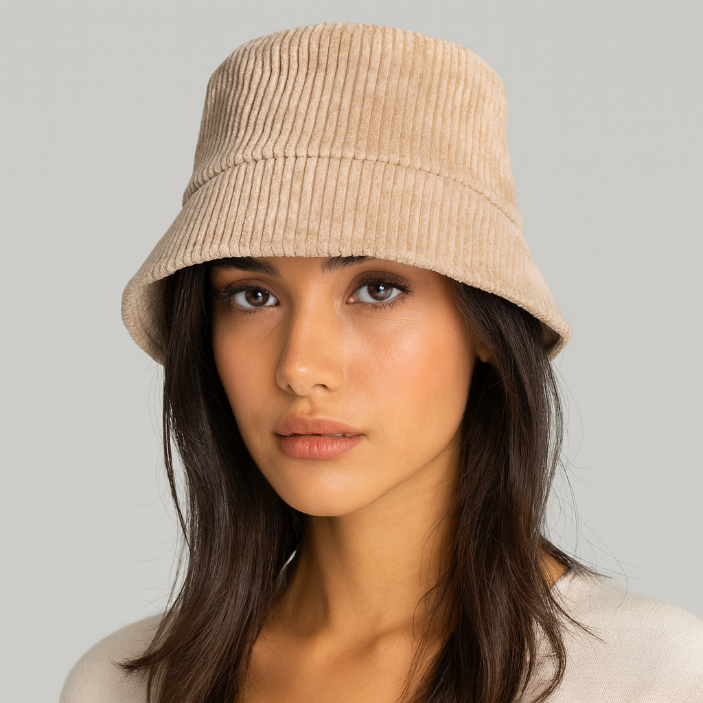 bob en velours beige