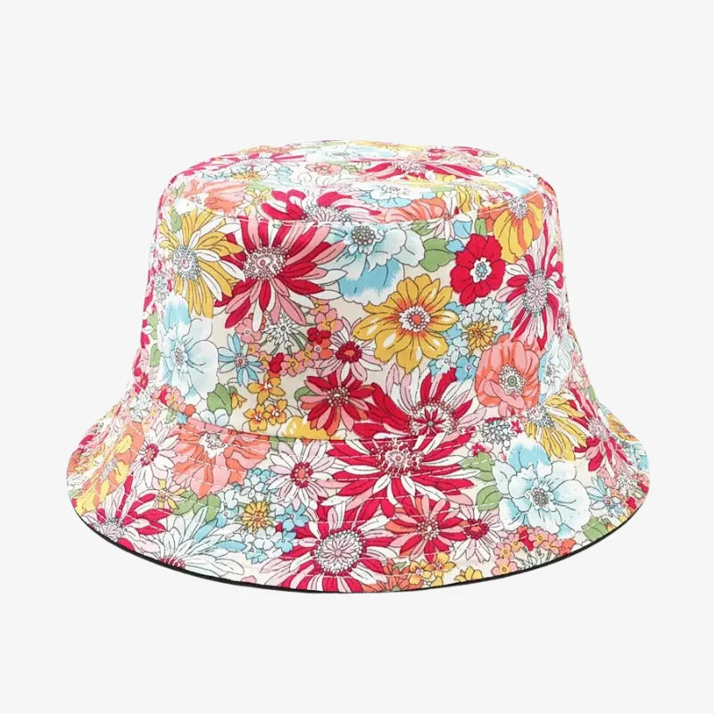 Bob estival fleuri rouge