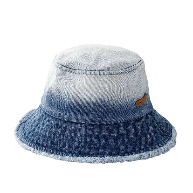 Bob femme en jean dégradé bleu