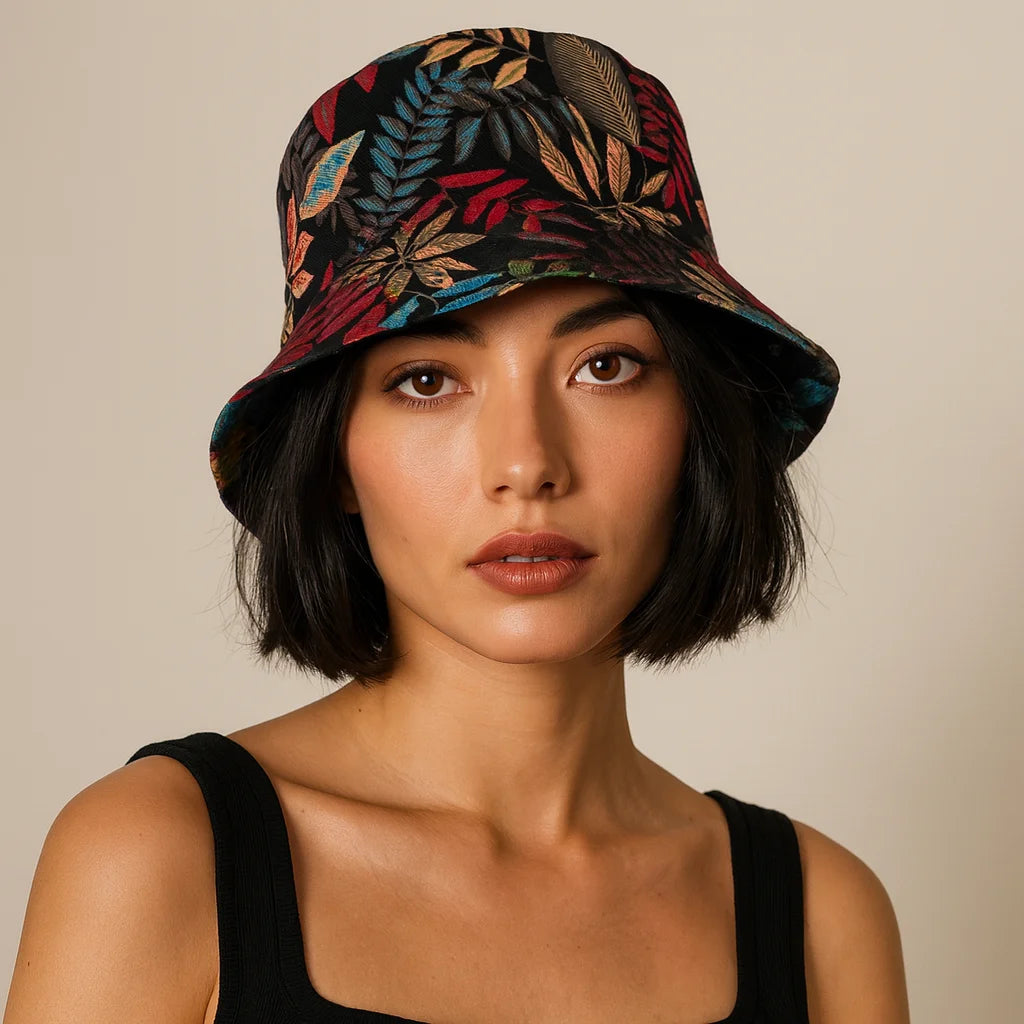 Bob femme fleuri multicolore