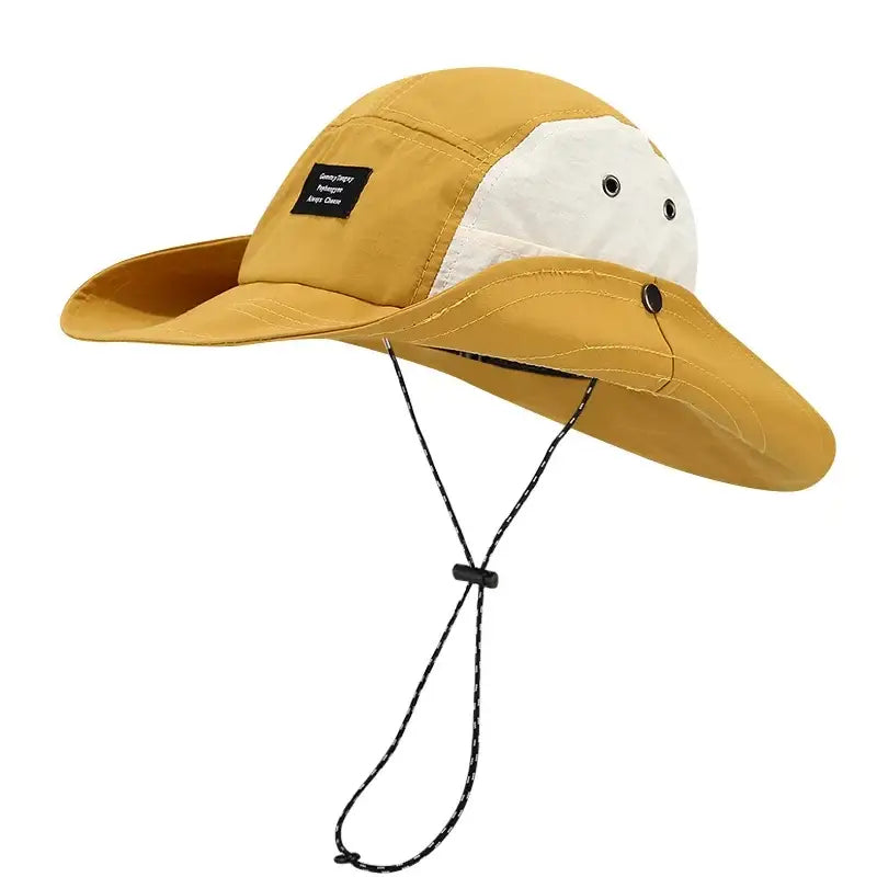Chapeau bob ficelle aventurier jaune