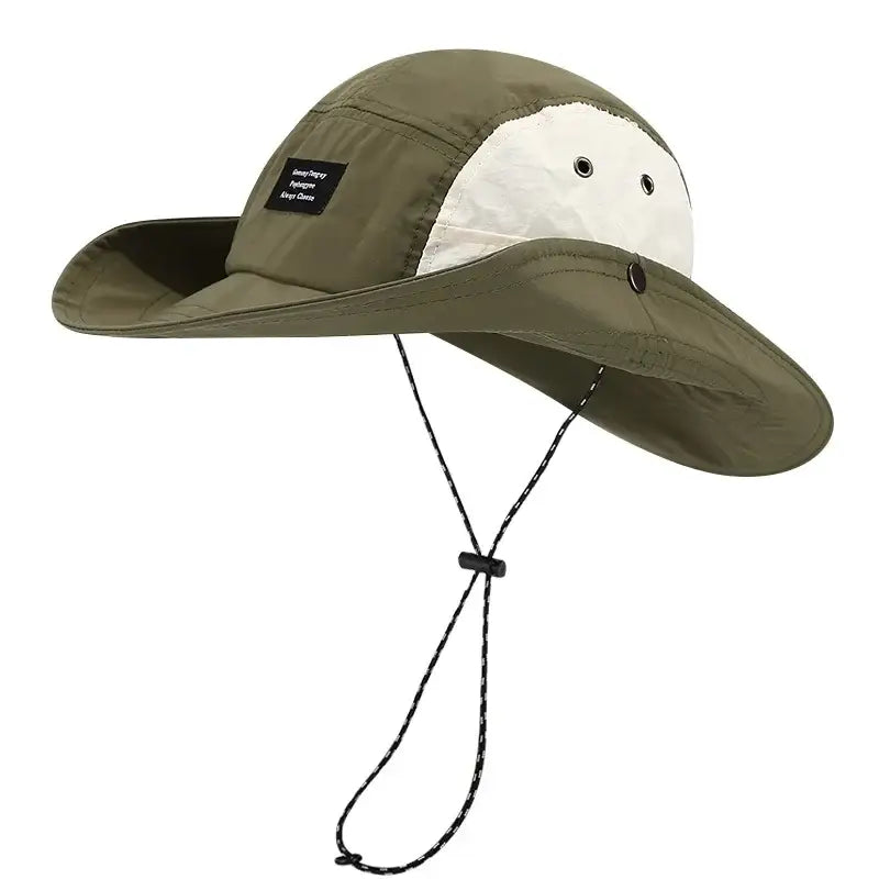 Chapeau bob ficelle aventurier kaki