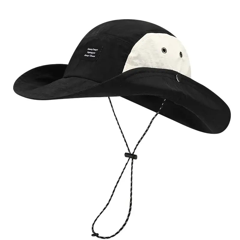 Chapeau bob ficelle aventurier noir