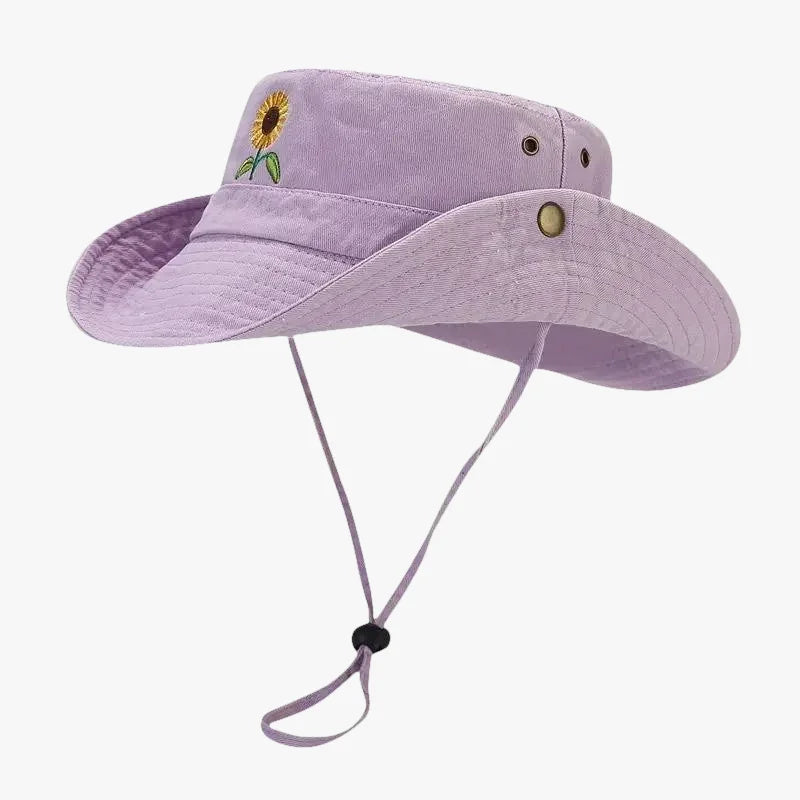 Bob ficelle cowboy tournesol violet