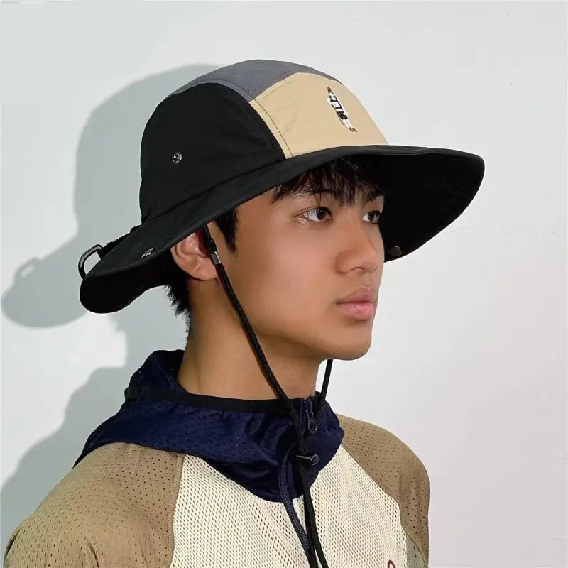 Chapeau bob ficelle randonneur beige