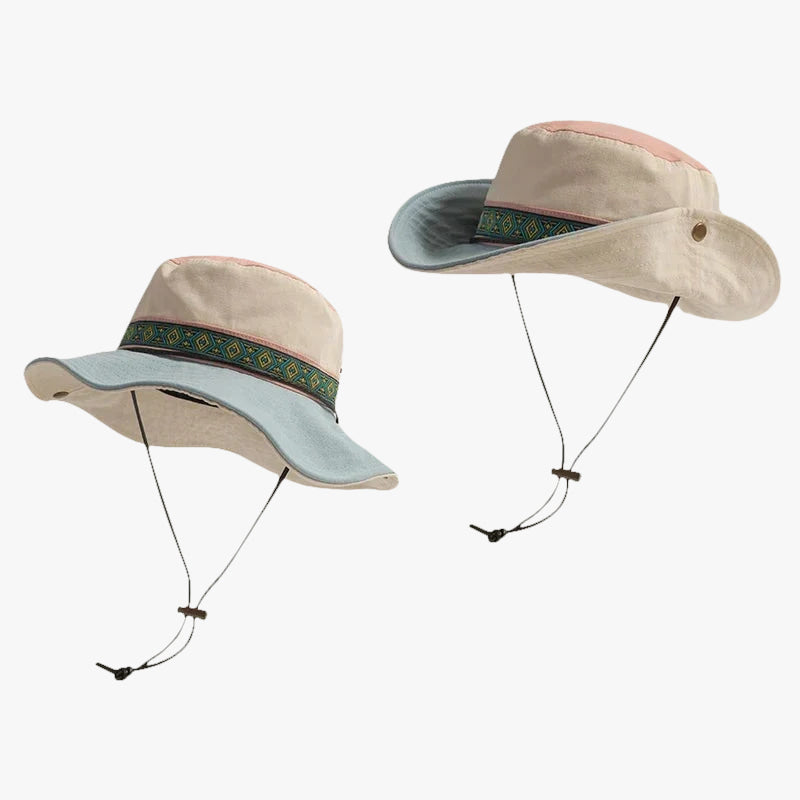 Bob ficelle randonneur ethnique beige