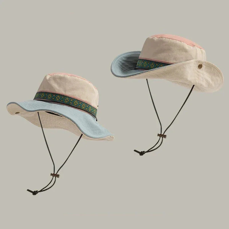 Bob ficelle randonneur ethnique beige