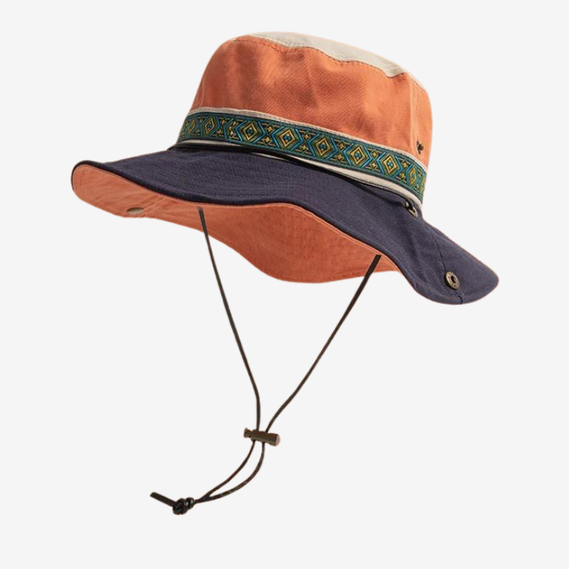 Bob ficelle randonneur ethnique orange