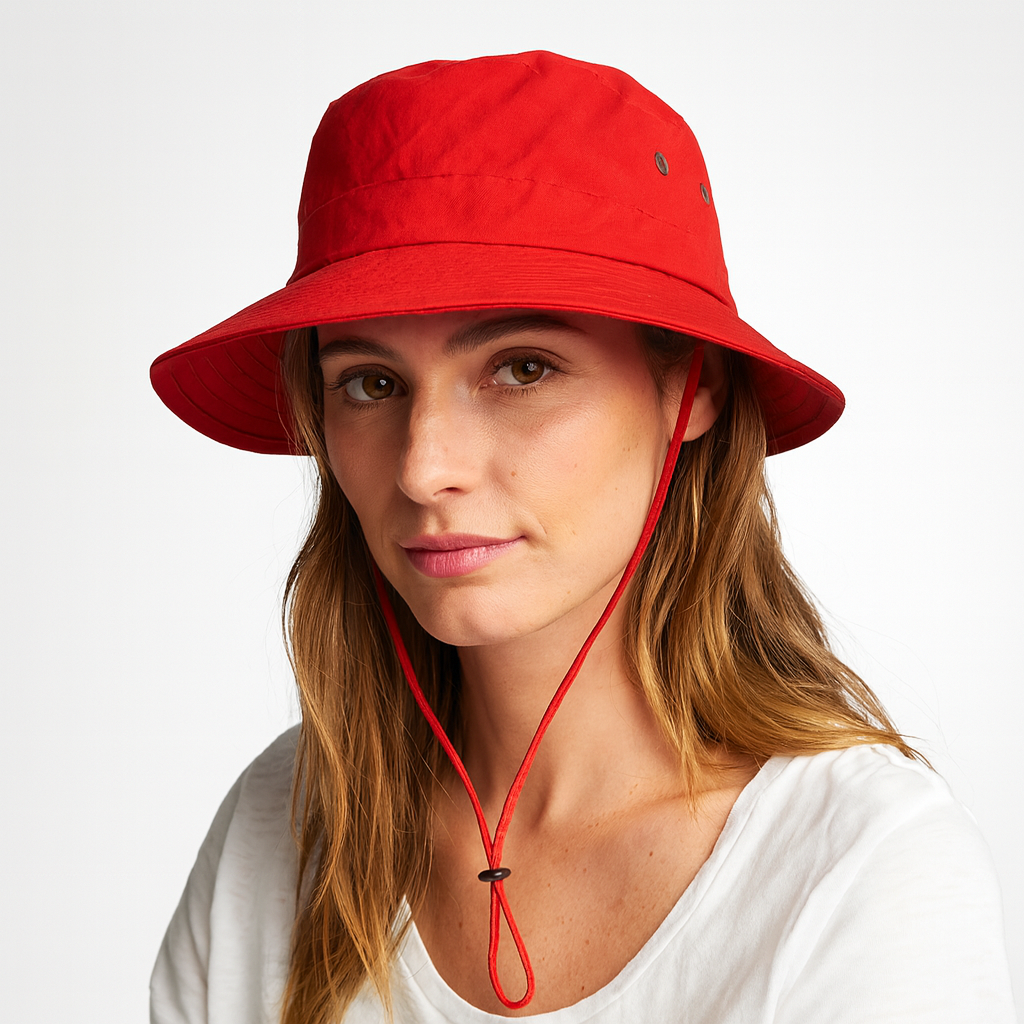 bob ficelle rouge bob chapeau