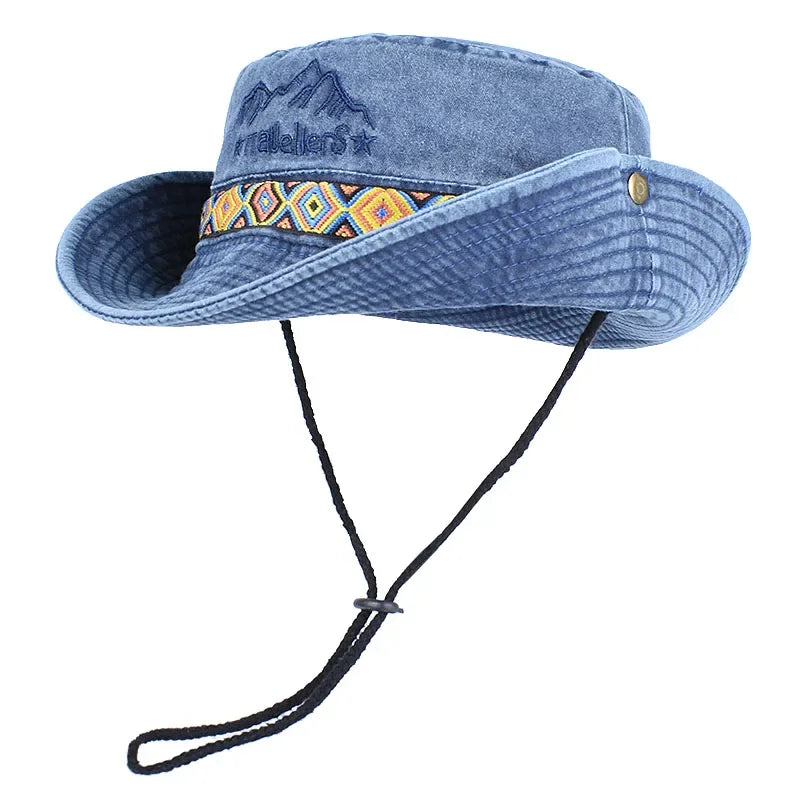 Bob ficelle travellers ethnique bleu