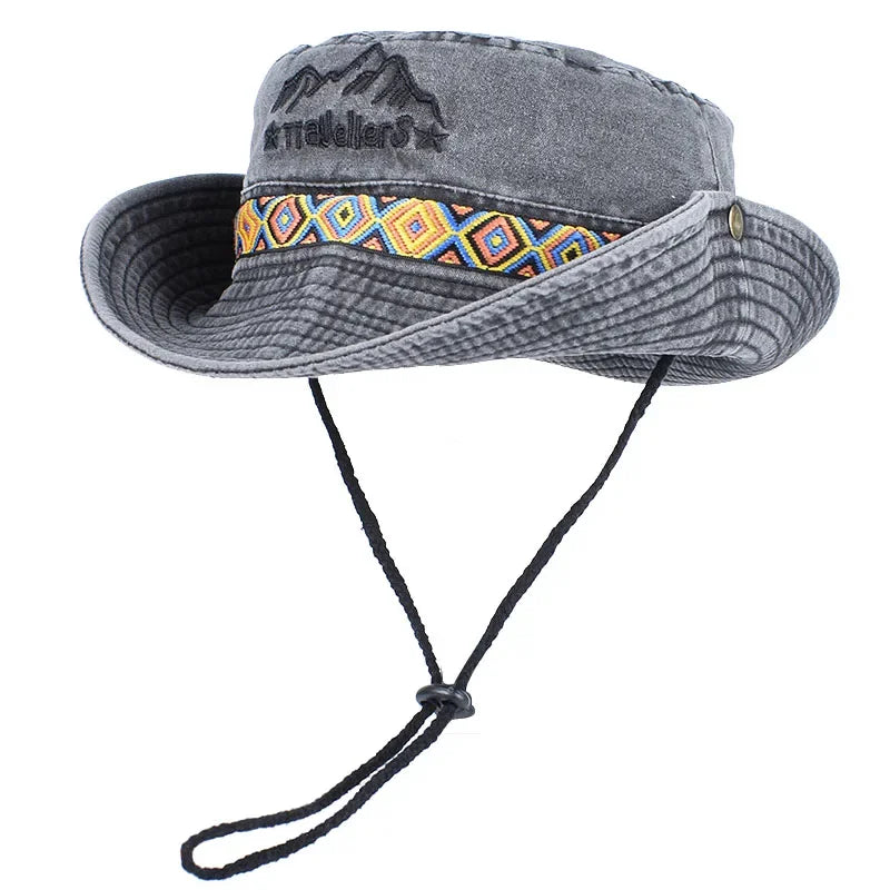 Bob ficelle travellers ethnique gris