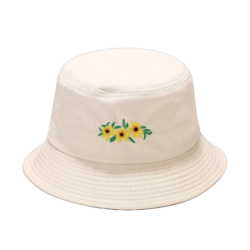 Bob fleuri femme beige