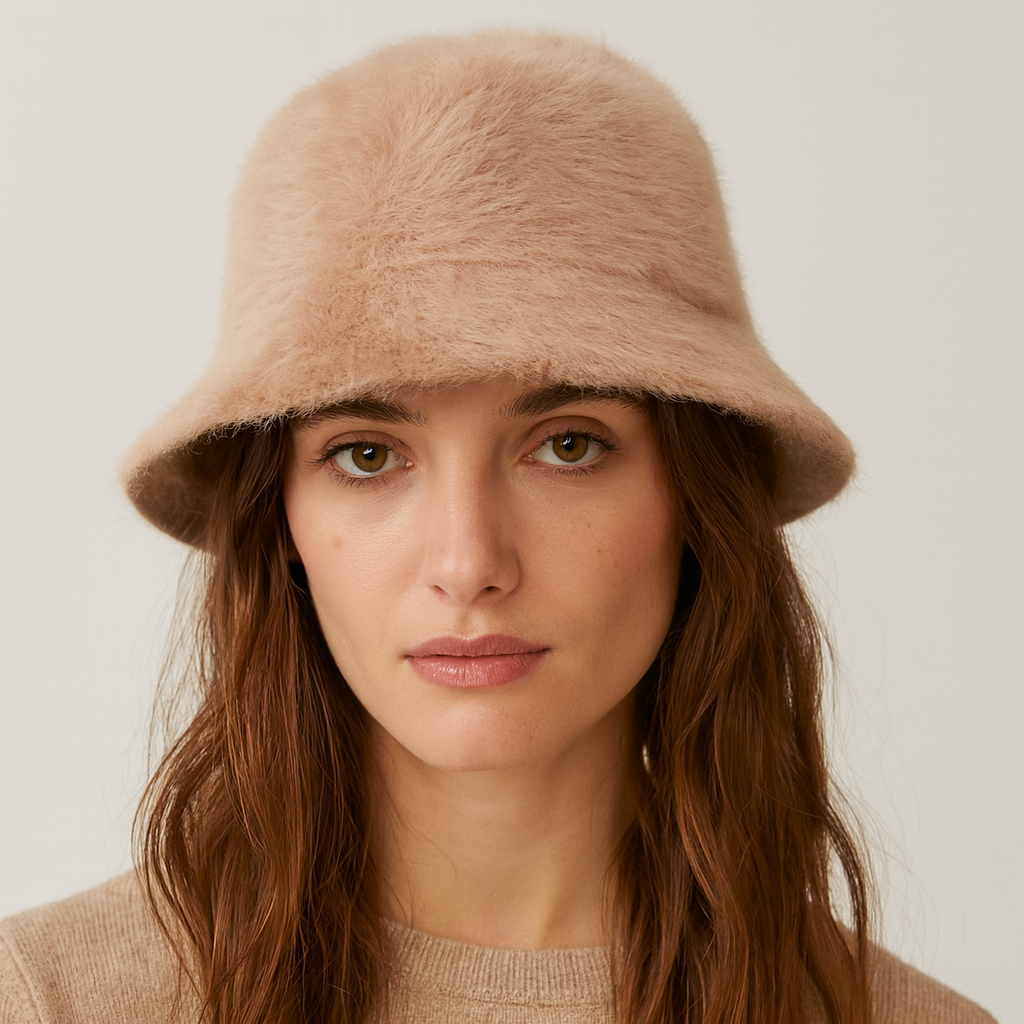 bob fourrure femme taupe