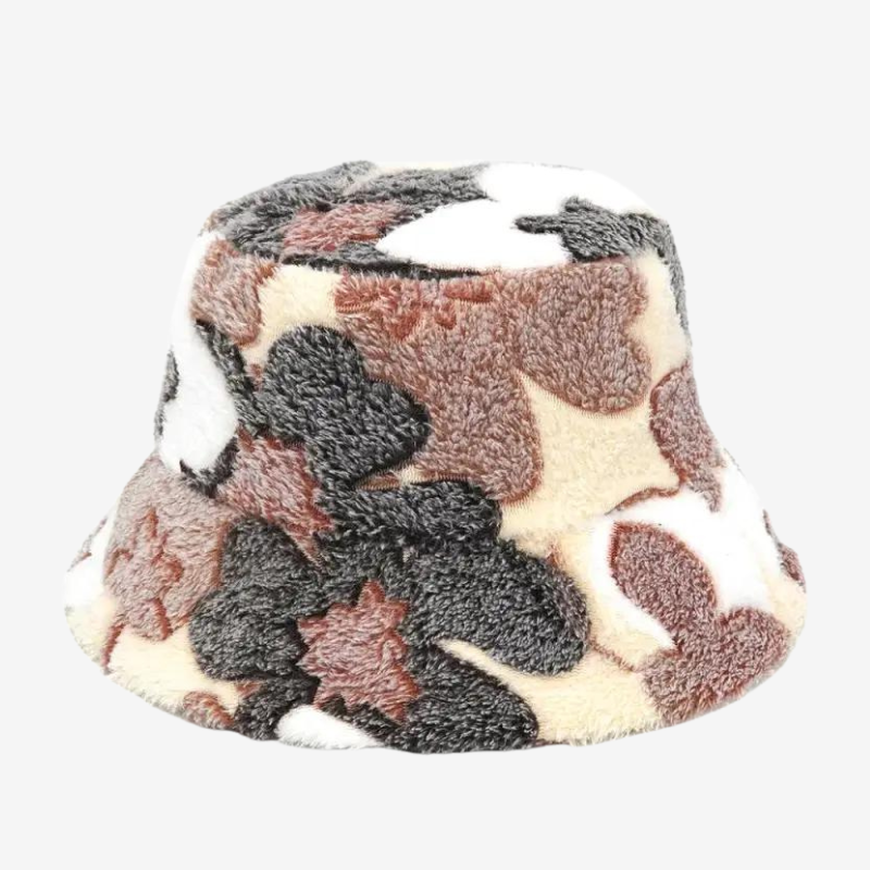 Bob fourrure géométrique original avec des motifs