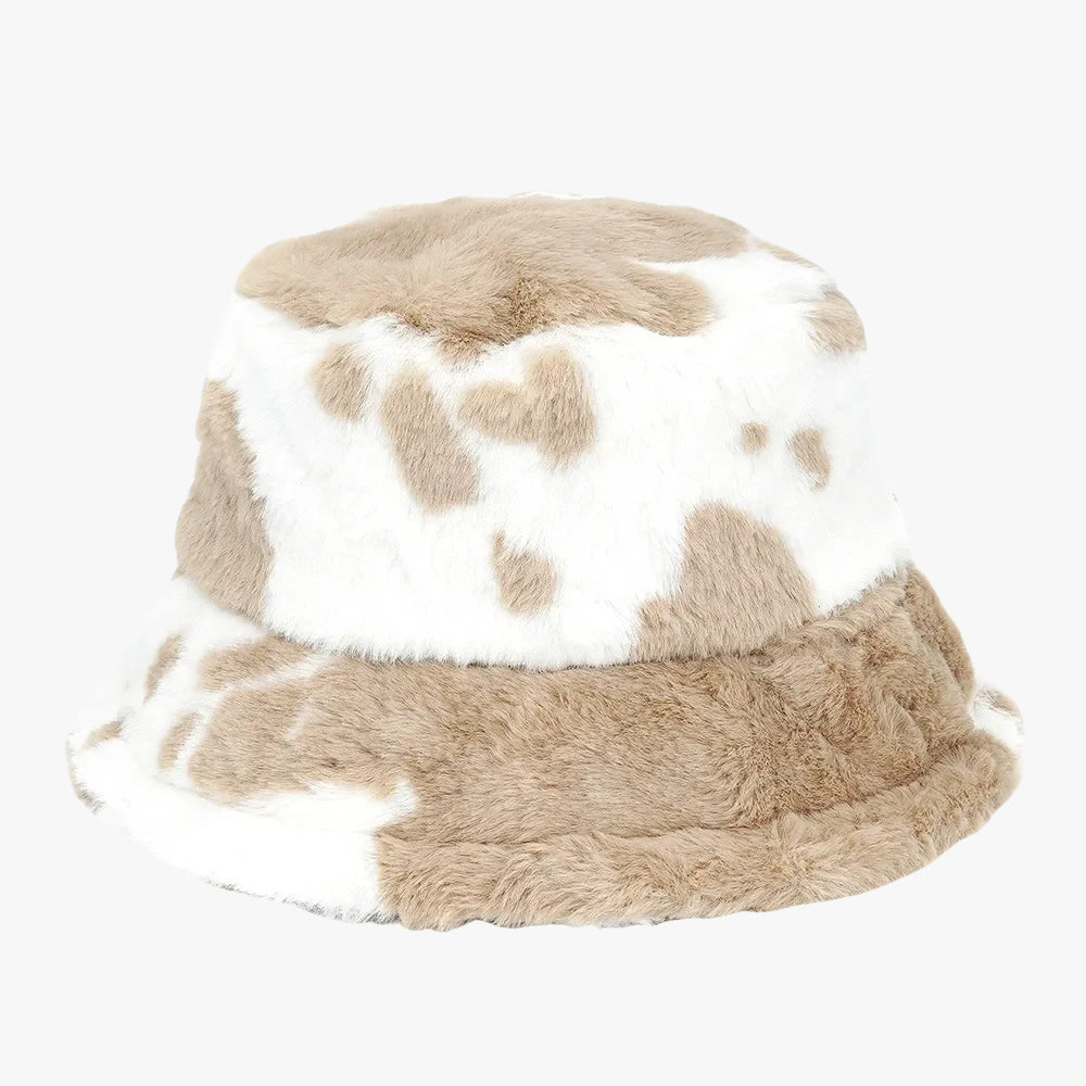 Bob fourrure vache crème