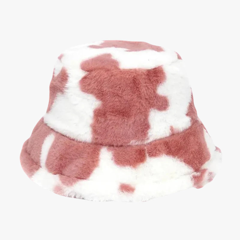 Bob fourrure vache rose