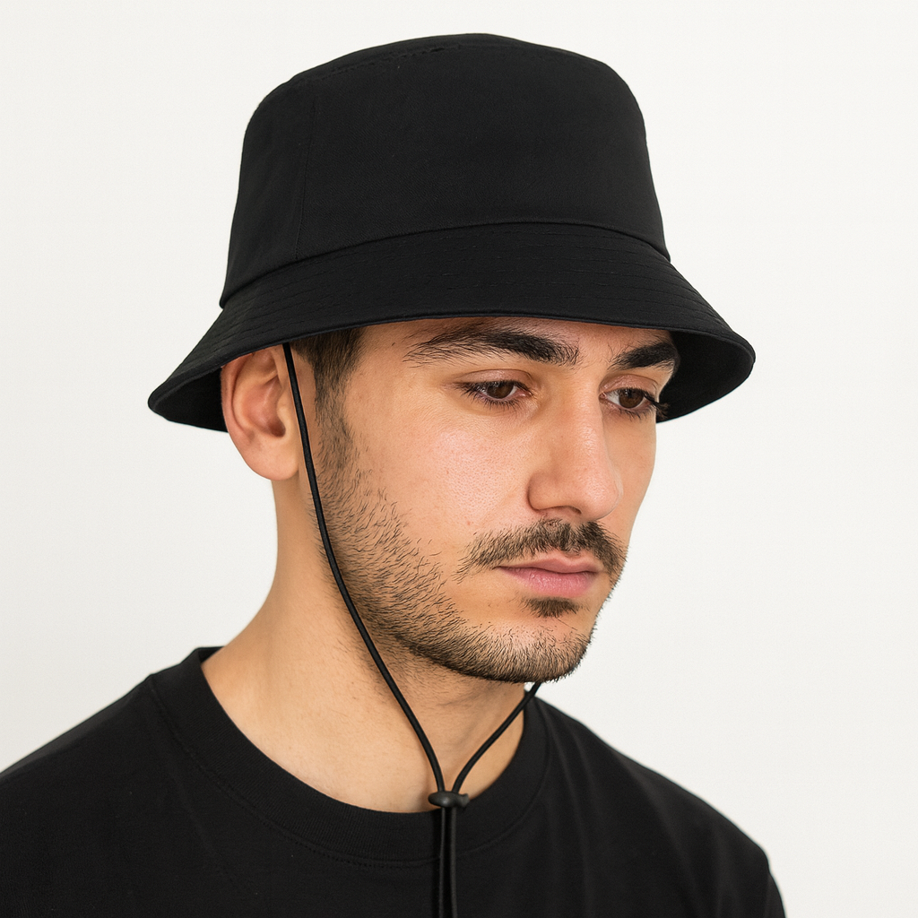 Chapeau bob homme noir noir / 56cm