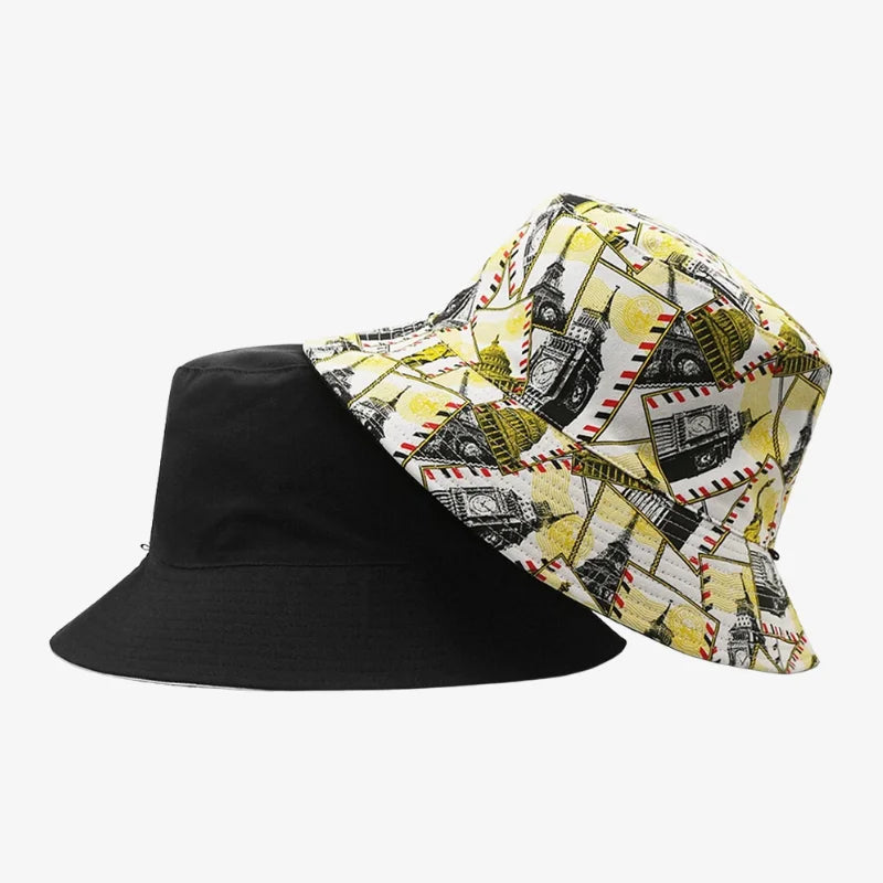 Bob homme réversible à motifs jaune / l