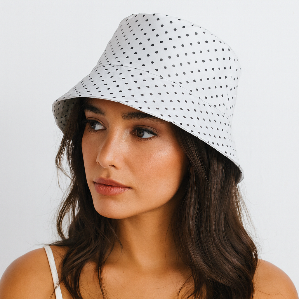 Bob imperméable à pois noir