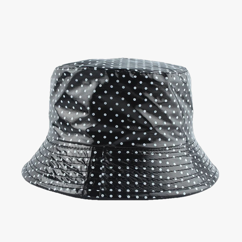 Bob imperméable à pois noir