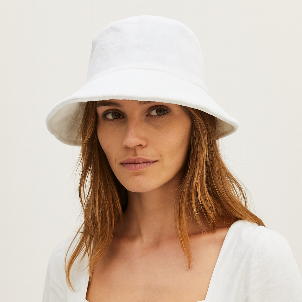 Chapeau bob jean blanc m 56-58cm