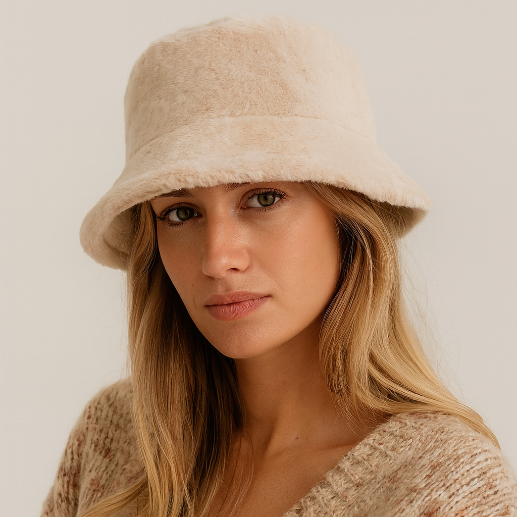 Chapeau bob moumoute femme beige