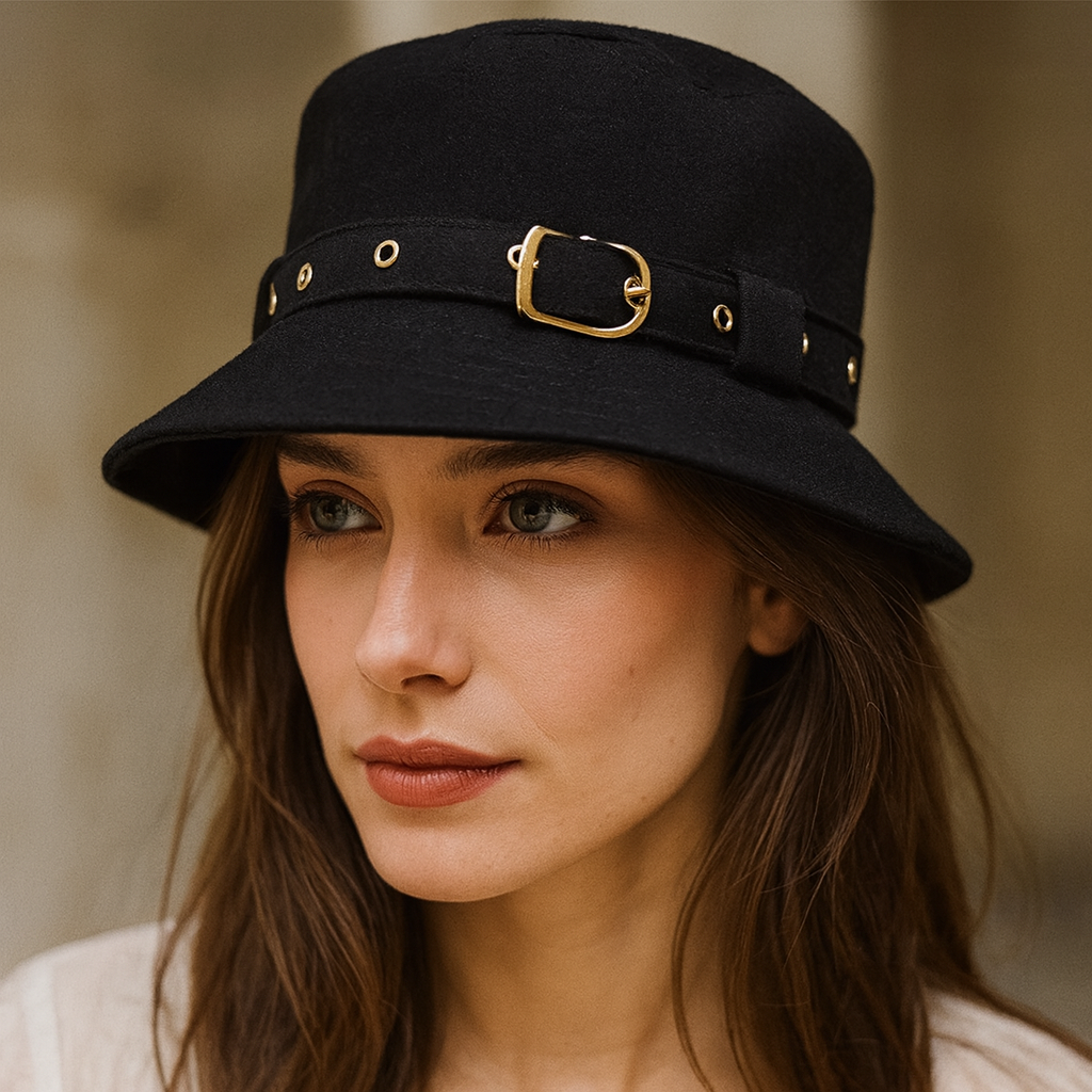Chapeau bob noir femme