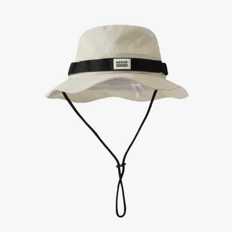 Bob pêcheur avec ficelle beige