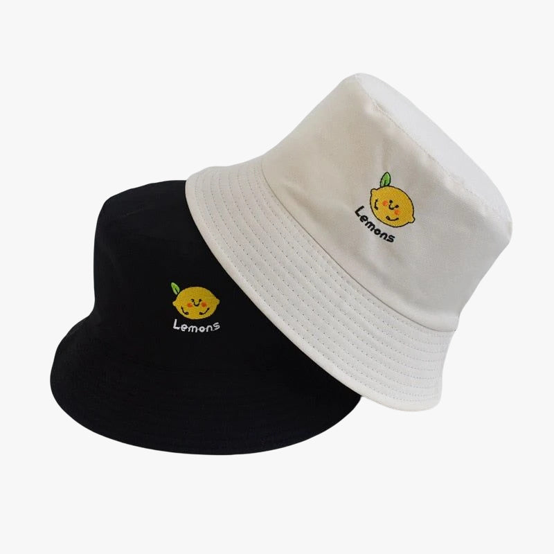 Bob réversible citron beige