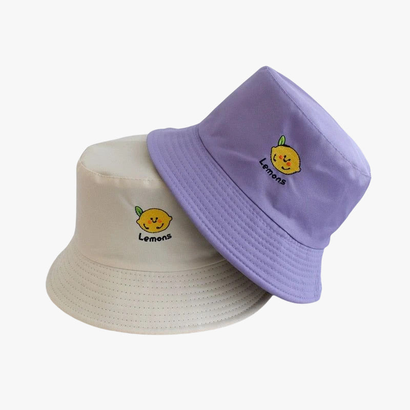 Bob réversible citron violet