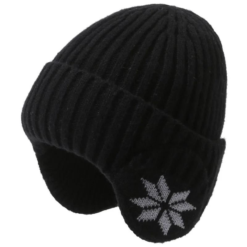 Bonnet avec cache oreille noir